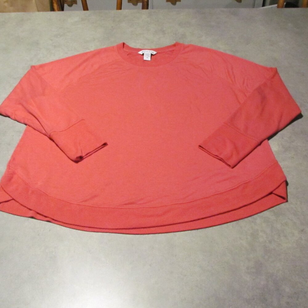 Athleta sweatshirt Womens 1X Pink stretch soft Crew Neck